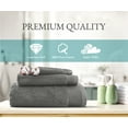 thumbnail image 6 of 100% Cotton Bath Towels Soft & Fluffy, Quick Dry, Highly Absorbent, Hotel Quality Towel Set - 1 Bath Towel, 1 Hand Towel, 1 Wash Cloth (Charcoal Grey), 6 of 9