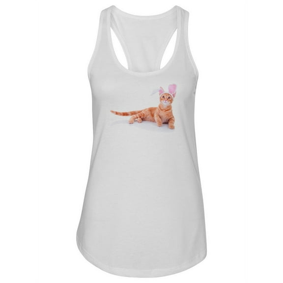 Bunny Ears Kitten Tank Women -Image by Shutterstock, Female x-Large