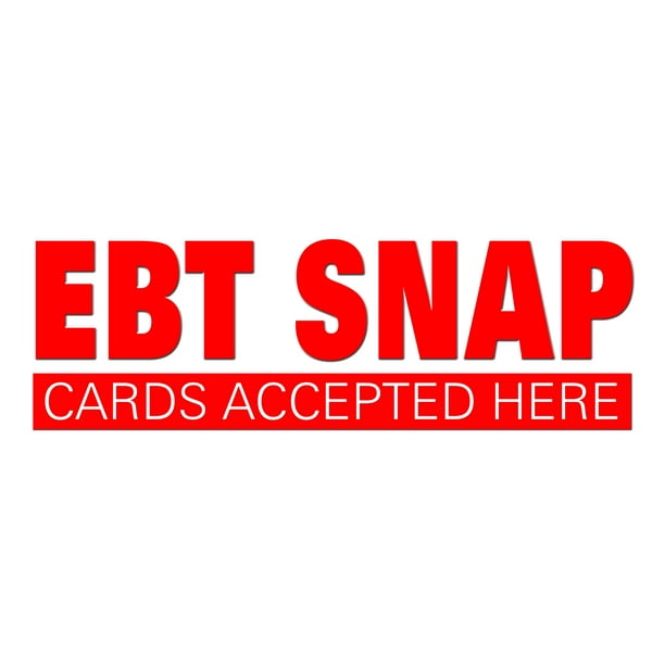 12" EBT SNAP CARDS DECAL sticker electronic benefits transfer food