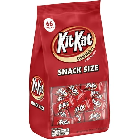 (3 Pack) Kit Kat, Halloween Candy, Crisp Wafer Milk Chocolate Candy Snack Size, 32.34 Oz, 66 (Best Chocolate For Coating)