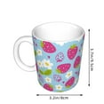 thumbnail image 2 of Yiaed Strawberry And Flowers Print Ceramics Coffee,Large Handle Design,Extra Large Tea and Coffee Cup for Office and Home Mugs, 2 of 6