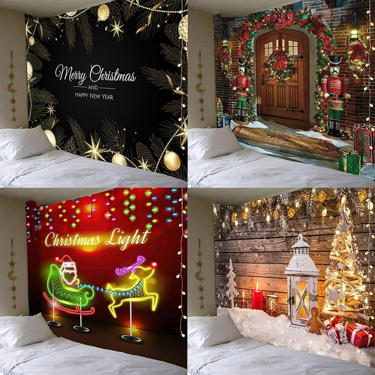 Christmas wall tapestry with lights new arrivals