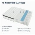 thumbnail image 4 of Avenco Whisper 10" King Size Medium Firm Individual Pocket Hybrid Support Mattress,CertiPUR-US Certified, 4 of 9