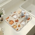 thumbnail image 4 of Yayeee Dish Drying Mat for Kitchen Counter 18" x 24" Microfiber Super Absorbent Coffee Decorative Pad, Fall Mug Pattern, 4 of 9