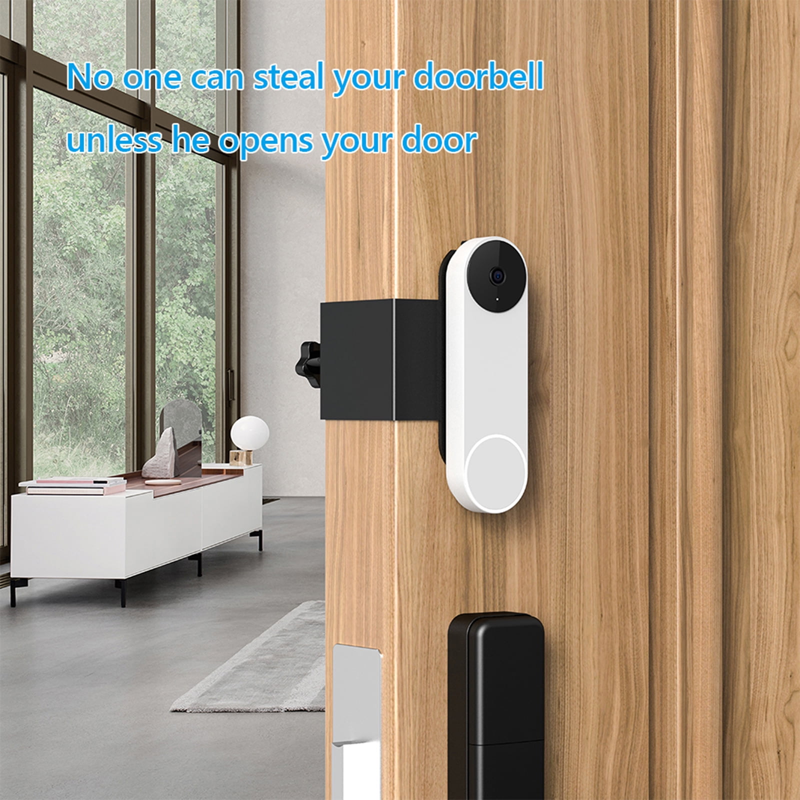 Anti-Theft Doorbell Holder No-Drilling Doorbell Door Mount for Home Apartment Office Security