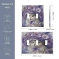 thumbnail image 3 of 2 Gang Light Switch Cover Plate Elegant Cat with Lilac Flowers Hat Wall Plate Decorate Electrical Outlet Cover Plates 4.56”x4.48”, 3 of 8