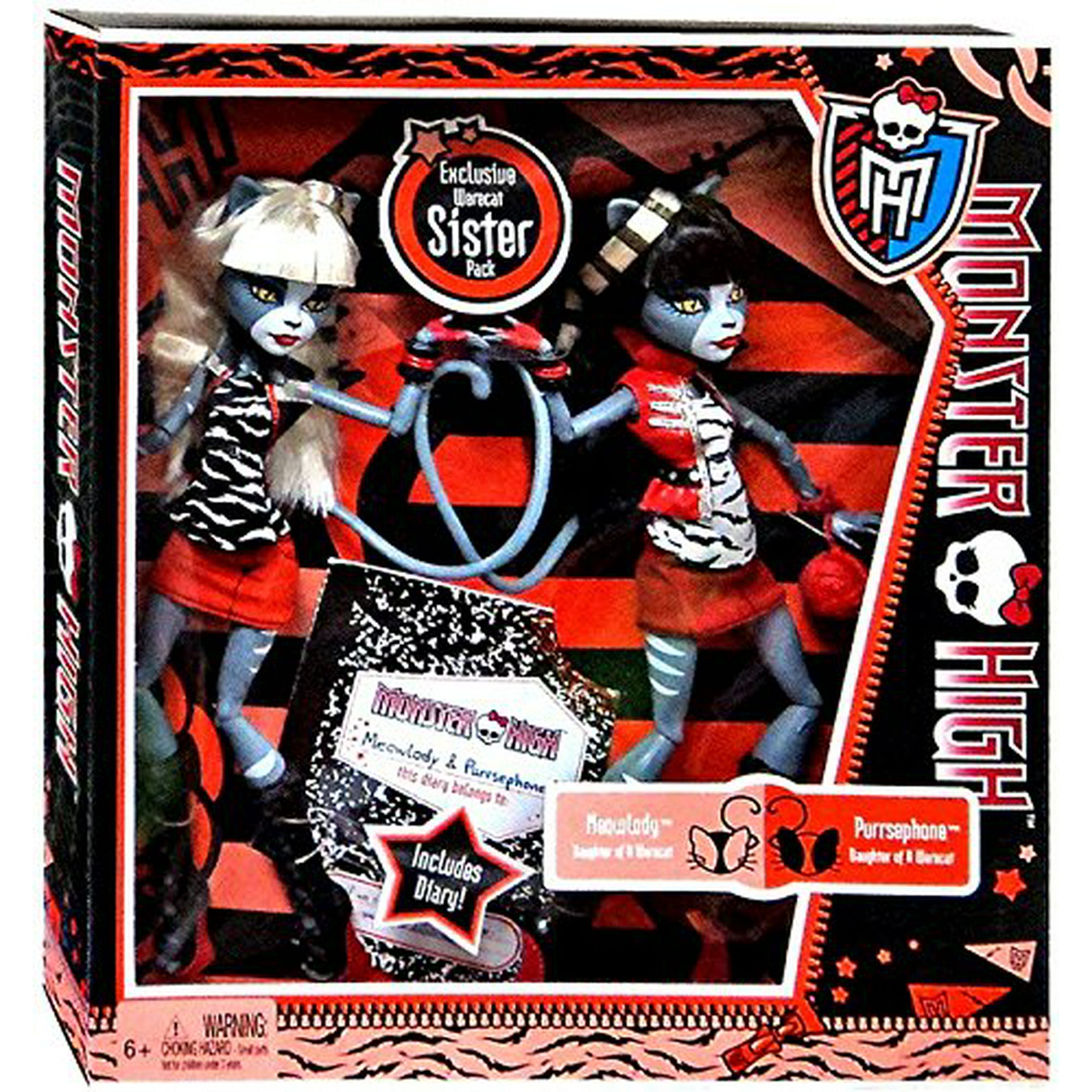 Monster High Werecat Twin Sisters Meowlody And Purrsephone Walmart Canada
