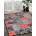 thumbnail image 2 of Ahgly Company Indoor Rectangle Abstract Gunmetal Gray Patchwork Area Rugs, 2' x 3', 2 of 6