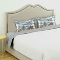 thumbnail image 3 of Yayeee Pillowcase Standard Size Set of 2 Satin Wrinkle Resistant Pillow Case, Blue Snowy Mountain, 3 of 8
