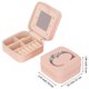 thumbnail image 5 of Joyero de viaje pequeño joyero organizador de joyas con espejo, anillo, collar, pendiente, joyero, caja organizadora (C), 5 of 5