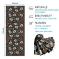 thumbnail image 2 of Colorful Skull Flower Pattern Hot Yoga Mat Towel Non Slip for Hot Yoga - Quick-Drying Yoga Mat Cover with 4 Corner Pockets with Travel Bag - Hot Yoga Towel Non Slip 70"x26", 2 of 6