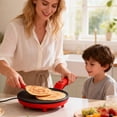 thumbnail image 4 of BotaniNest Crepe Machine Portable Household Compact Nonstick Crepe Pan Pancake Maker For Eggs Blintzes Tortillas Black, 4 of 4