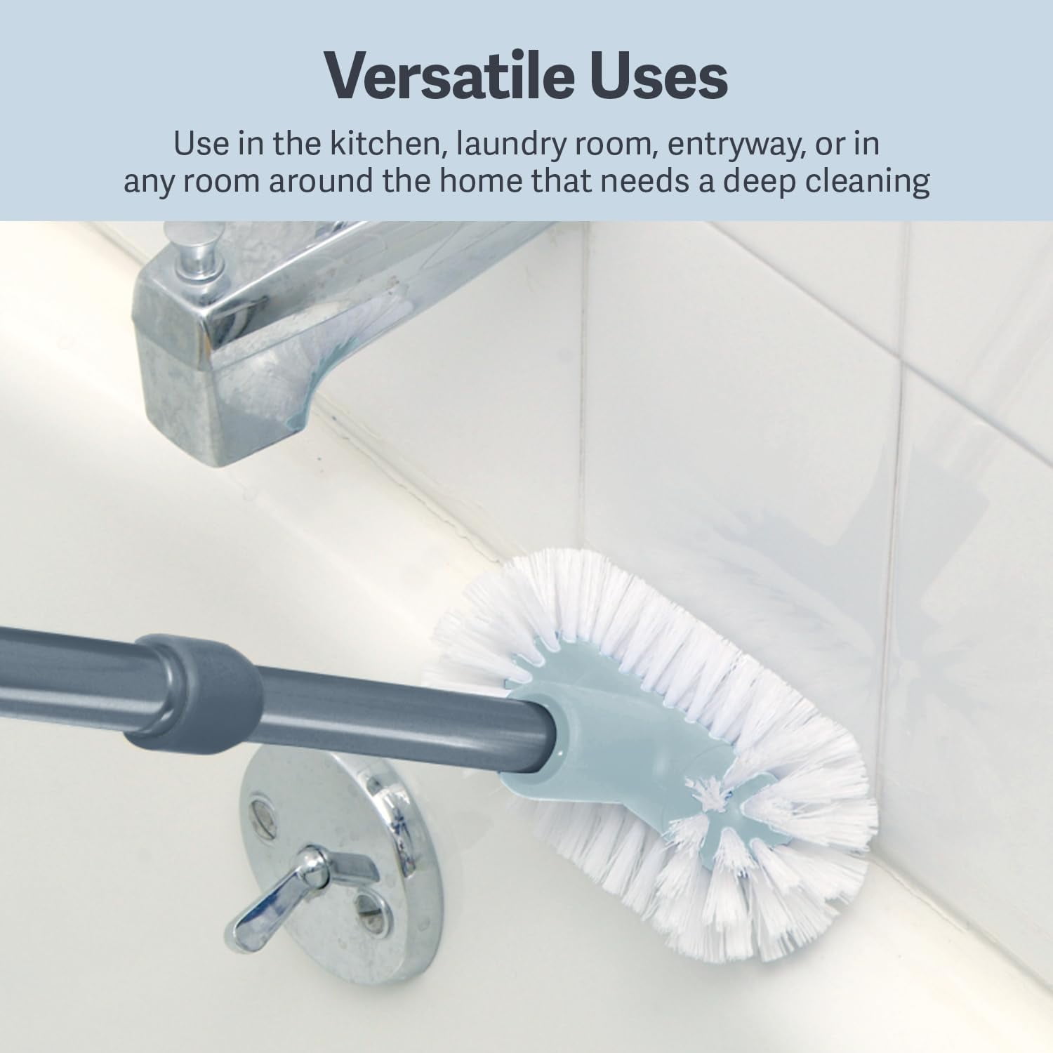 Casabella Flexible Neck Extendible Bathroom Tub and Tile Scrubber