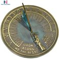thumbnail image 2 of NAUTICALMART Brass Father Time Sundial with Verdigris Highlights, 2 of 2