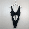 thumbnail image 4 of Victoria's Secret PINK Women's Ruched Front One Piece Swimsuits Black XL, NWT, 4 of 5