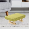 thumbnail image 6 of Small Footstool Foot Rest with Wooden Legs, Rectangle Chair Step Stool Padded Foot Stool Small Ottoman for Guest Room Bedroom Green, 6 of 9