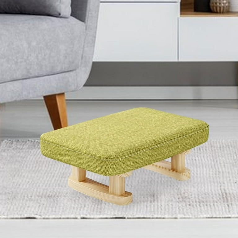 Small Foot Stool Ottoman with Stable Wood Legs, Footstool Padded Foot Rest  Step Stool for High Beds Seat Chair Couch Living Room - AliExpress