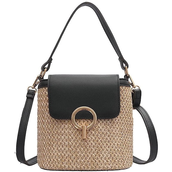 Kukuzhu Women Straw Crossbody Bag Beach Bag Hobo Bucket Satchel Tote Handbags Cute Purse Travel Summer