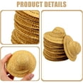 thumbnail image 4 of 20pcs Mini Straw Hats 4.1x1.9inch Mini Hand Knitting Straw Hats for Dolls DIY Crafts Dollhouse Costume Accessories Craft Birthday Weddings Theme Parties, 4 of 7