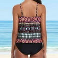 thumbnail image 6 of RotHome Bandeau Tankini Swimsuits for Women Tummy Control Two Piece Bathing Suits Loose Blouson Swim Top for Summer Pool Beach Vacation, 6 of 10