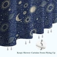 thumbnail image 6 of Dark Blue Celestial Pattern Shower Curtain 36"x72" ,Bathroom Decorative Shower Curtains Set with 12 Hooks,Modern Waterproof Washable Shower Curtain, 6 of 6