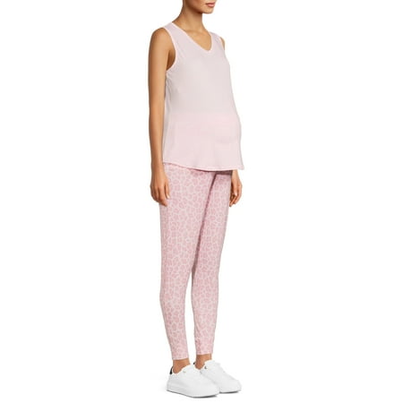 

Jaclyn Women s Maternity Lush Luxe Top and Jogger Set 2-Piece