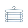 thumbnail image 1 of 5-Tier Trouser Rack - Pants Hanger with Clips | Space-Saving | Black/White | Closet Organizer, 1 of 6