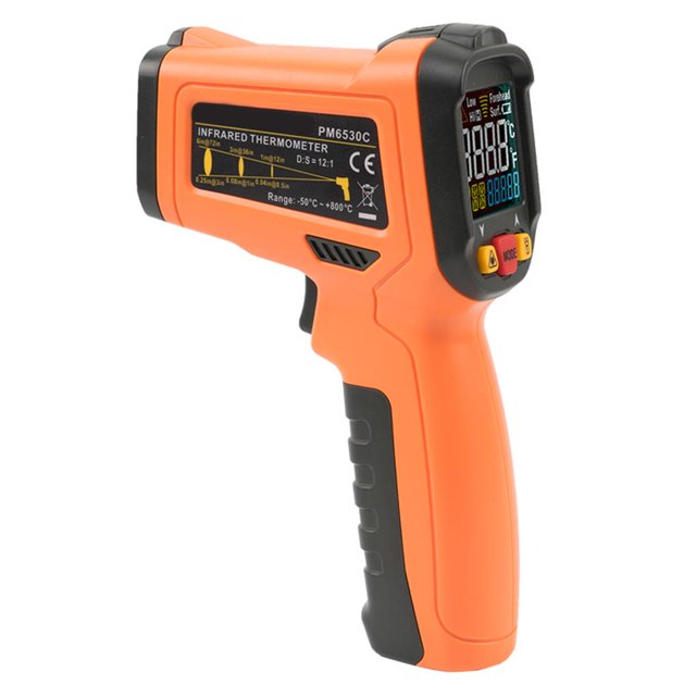 Termómetro Infrarrojo Pistola De Temperatura Digital De Alta Precisión Medidor De Temperatura Ir Sin Contacto Pirómetro Para Carne Comida Cocina Hogar Eigraketly TO002973-00
