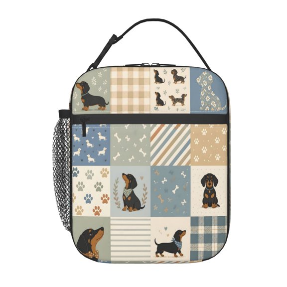 Dachshund Dog Lunch Bag Reusable Thermal Lunch Tote with Handle for Women and Men