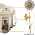 thumbnail image 4 of 2-Light Gold Bathroom Vanity Lights Bathroom Lighting Fixtures over Mirror for Bedroom Living Room Kitchen, 4 of 6