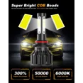 thumbnail image 5 of For GMC Acadia 2013-2018 9012/HIR2 LED Headlight Bulbs 6000K White, 5 of 8