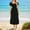 01 Black, variant on Weiqiqre Maxi Dresses for Seniors Summer Puff Short Sleeve Maxi Dress Square Neck Smocked Tiered Ruffle A Line Long Flowy Beach Dresses