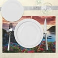 thumbnail image 3 of Ambesonne Beach Place Mats Set of 4, Poppy Carnations Spring, Standard Size, Multicolor, 3 of 6
