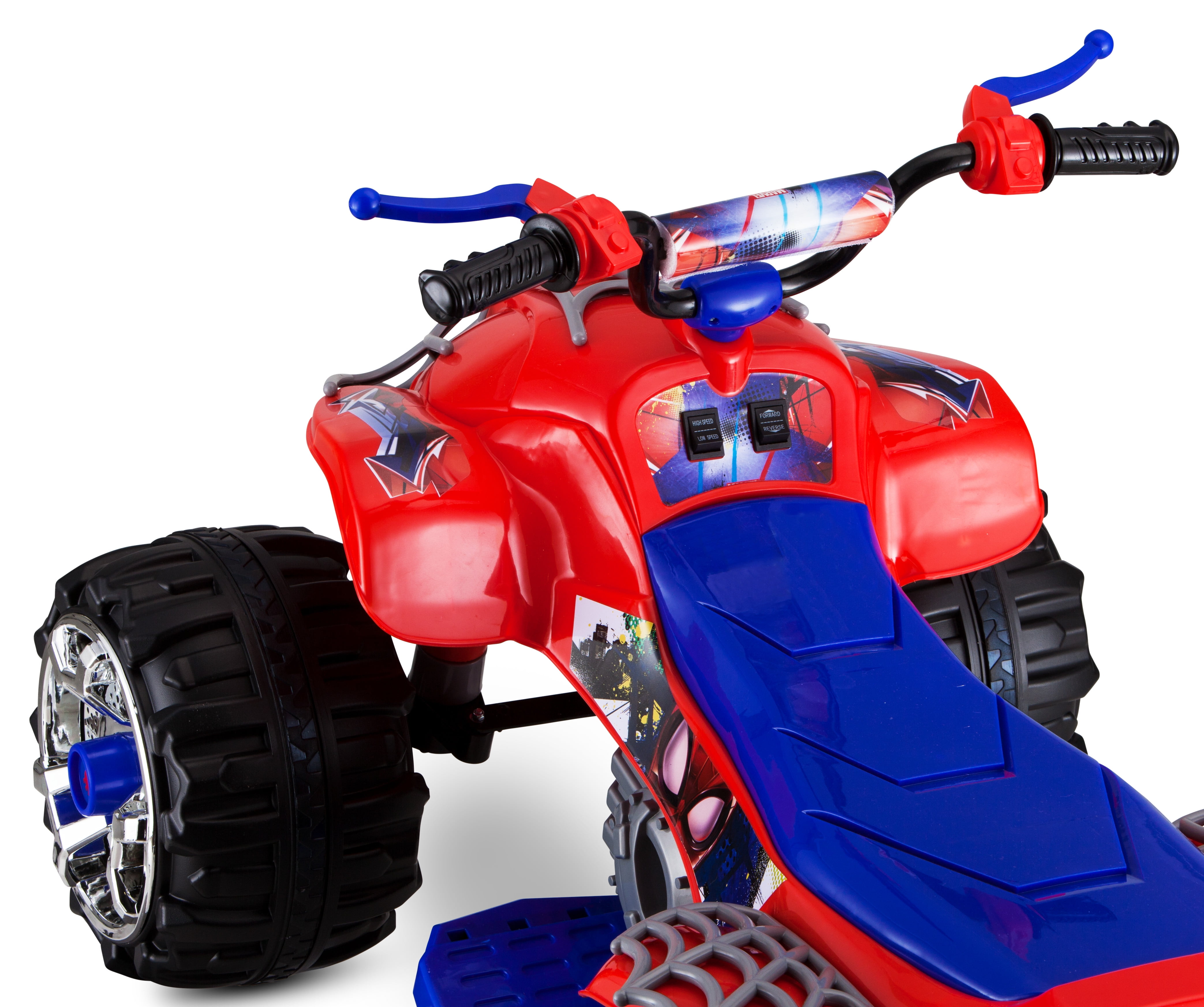 Kid Trax Marvel SpiderMan 12V Quad Red Blue Battery Powered Ride on