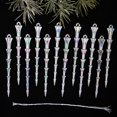 thumbnail image 4 of Xingjin Icicle Ornaments, Christmas Tree Decorations with Crystal Christmas Picks, Decorative Hanging Ornaments for Winter Holiday Displays, 4 of 5
