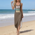 thumbnail image 2 of Women's Fashion Nightdress Comfortable Beach Sleeveless Dress Khaki M, 2 of 4