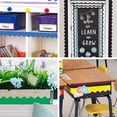 thumbnail image 3 of HLONK 6 Rolls of Classroom Bulletin Board Borders Decorative Border Decors Wave Border Trims, 3 of 6