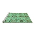 thumbnail image 2 of Ahgly Company Machine Washable Indoor Rectangle Oriental Turquoise Blue Modern Area Rugs, 5' x 8', 2 of 4
