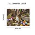 thumbnail image 3 of Acheng Flag Easter Backdrop Spring Easter Photo Background Easter Egg Bunny Rabbits Poster Canvas Picture Printing Wall Art Decoration Posters Aesthetic Bedroom Background Wall Decor 16x12in, 3 of 6