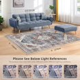 thumbnail image 2 of Boho Vintage Round Rug ft- Faux Wool Dreely Washable Area Rug Small Distressed Throw Rugs Floor Carpet for Door Mat Entryway Bedrooms Laundry (Round - ; Diameter Border ), 2 of 8