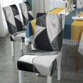 thumbnail image 4 of 6-Pack Stretch Dining Chair Covers (Geometric Black, 6-Pack), Uni, 4 of 5