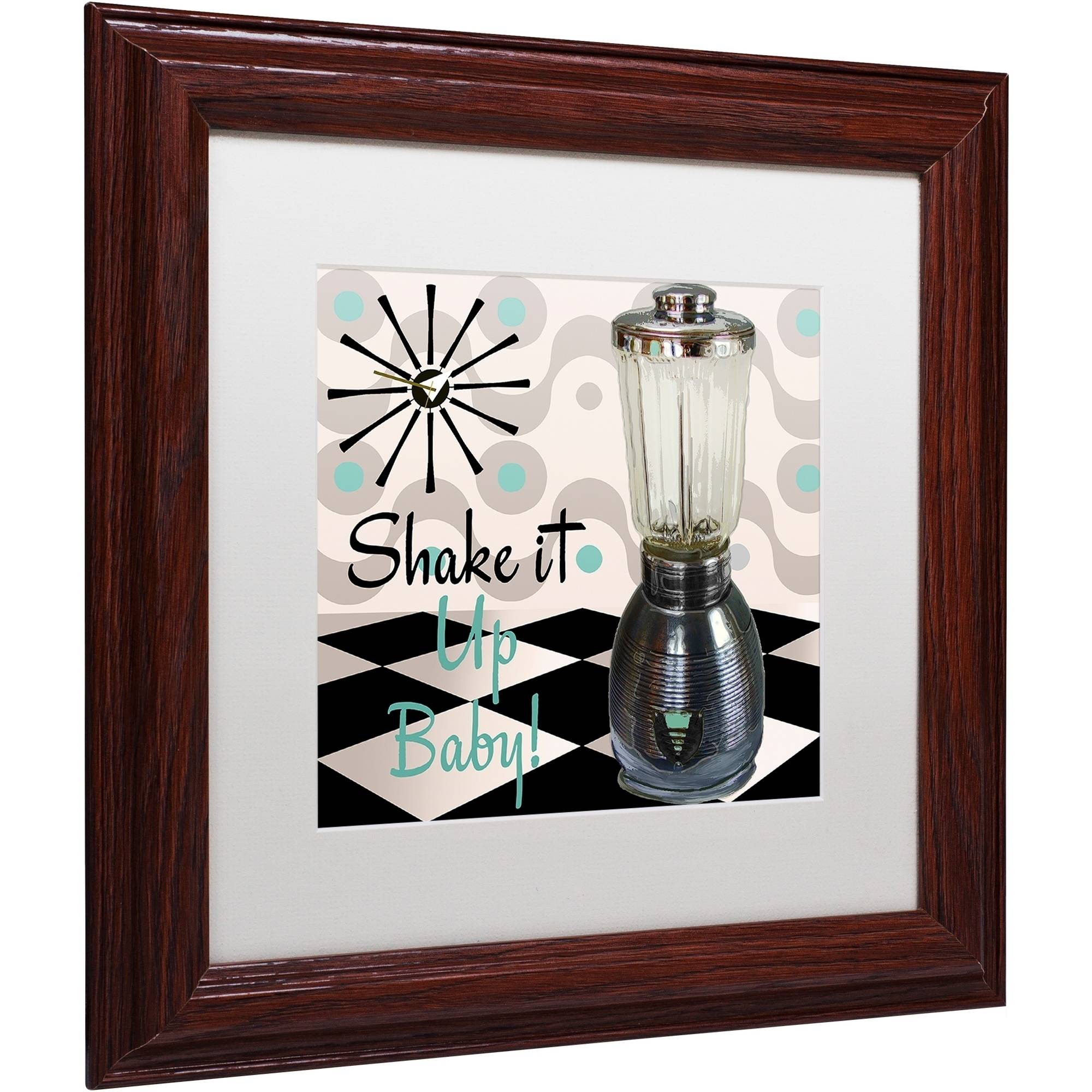 Trademark Fine Art "Fifties Kitchen IV" Canvas Art by Color Bakery White Matte, Wood Frame