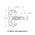 thumbnail image 2 of GEN-Y GH-0074 Hulk 2.5 Double Tow Hook and Hitch Step for 2.5" Receiver, Red - 32,000 LB Towing Capacity, 2 of 2