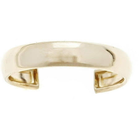 - 10kt Solid Yellow Gold High-Polished Adjustable Toe Ring