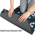 thumbnail image 3 of Dark Blue Little Princess Pattern Hot Yoga Mat Towel Non Slip for Hot Yoga - Quick-Drying Yoga Mat Cover with 4 Corner Pockets with Travel Bag - Hot Yoga Towel Non Slip 74"x26", 3 of 6