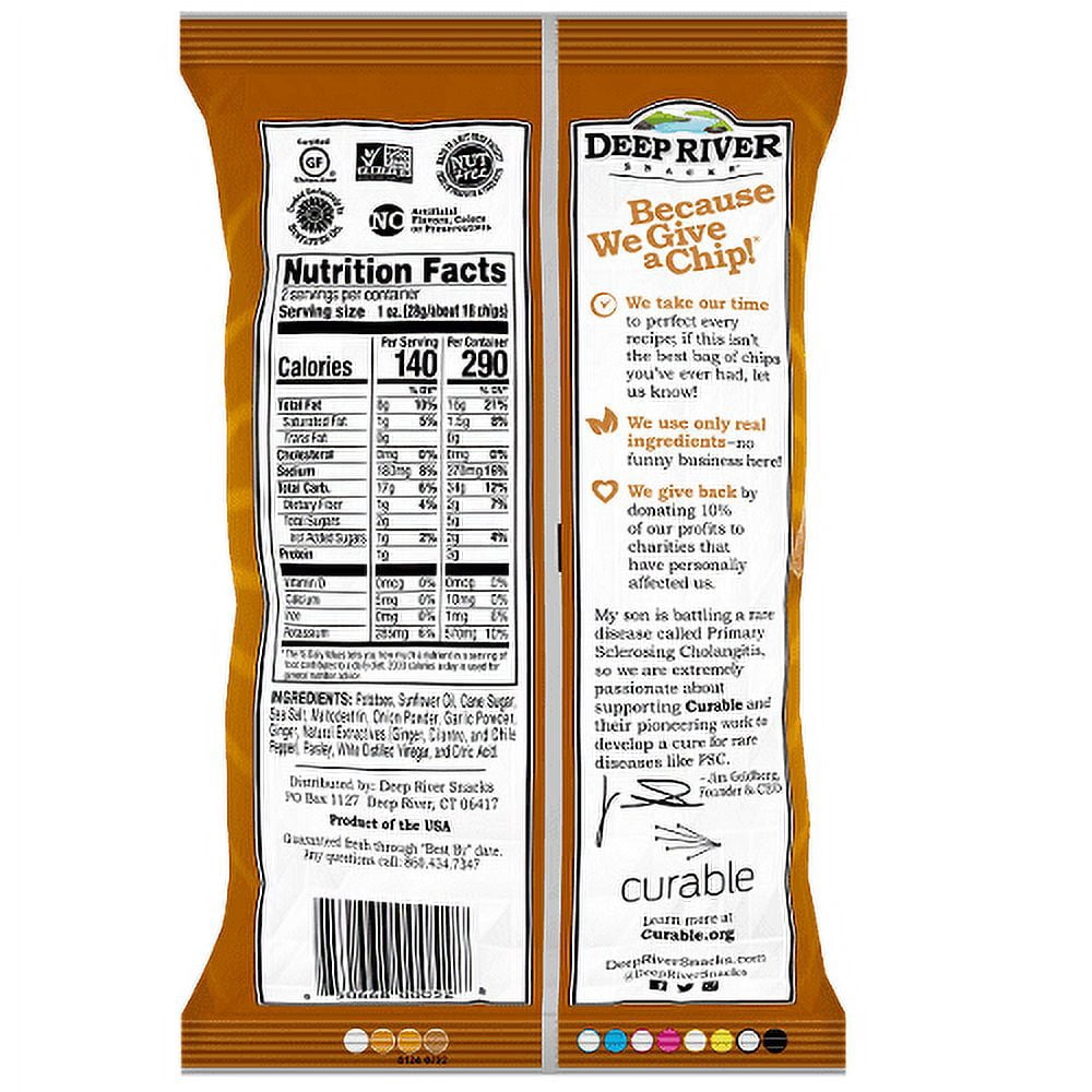 Deep River Snacks Ninja Ginger Kettle Chips, 2oz, 24 Ct