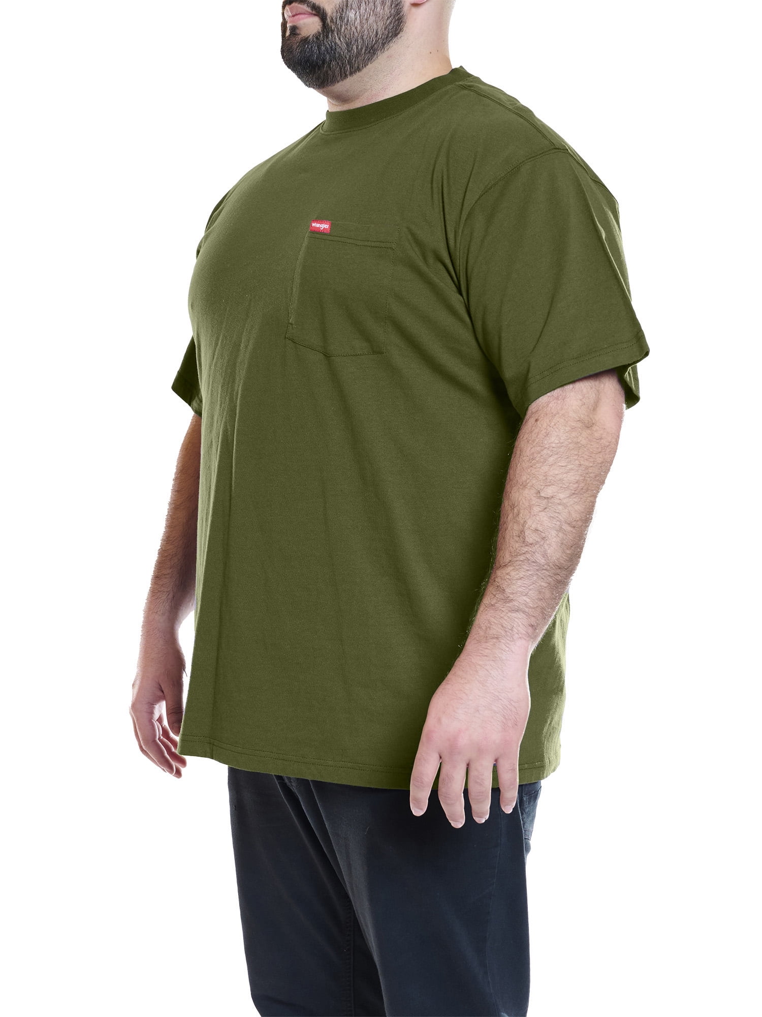 Wrangler Men’s Big and Tall Cotton Pocket T-Shirt, Sizes 1XL-6XL