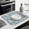 thumbnail image 2 of Microfibre Drying Mat for Kitchen Daisy Flower Watercolor Dish Drying Drainer Mat Absorbent Drying Mat Washing Up for Glass, Plate & Cup 16inch X 18inch, 2 of 7