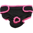 thumbnail image 1 of Ropa interior para perros, algodón suave y cómodo para mujeres, pantalones sanitarios para mascotas, pantalones fisiológicos para cachorros, pañales para perros (negro L), 1 of 4
