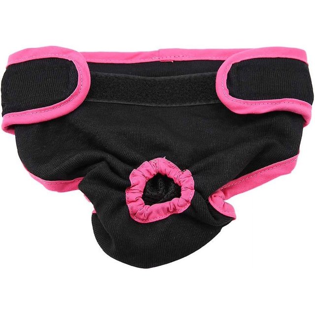 Ropa interior para perros, algodón suave y cómodo para mujeres, pantalones sanitarios para mascotas, pantalones fisiológicos para cachorros, pañales para perros (negro L)